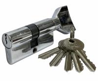 фото цилиндр v-с 60-5 хром, ключ/защелка