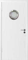 фото дверь kapelli classic, белая с иллюминатором