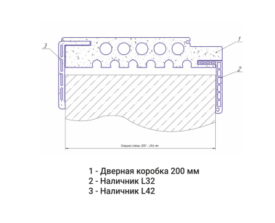 фото наличник телескопический 90x42 мм