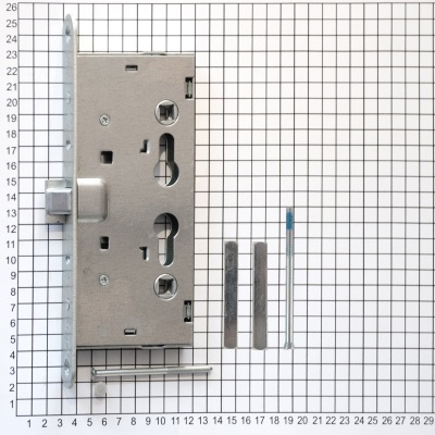 фото замок с раздельным квадратом doorlock v1901 для систем антипаники для противопожарных дверей